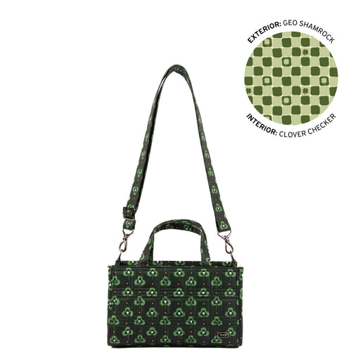 LUG - Train Top Handle Crossbody Bag - GEO SHAMROCK