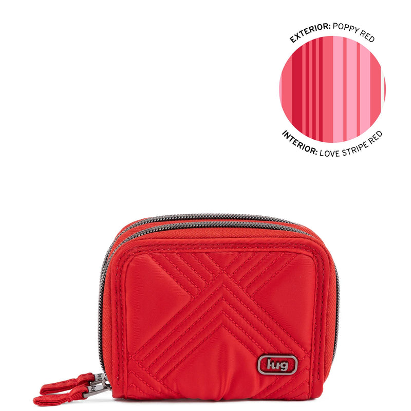 LUG - Splits 2 Compact RFID Wallet - POPPY RED