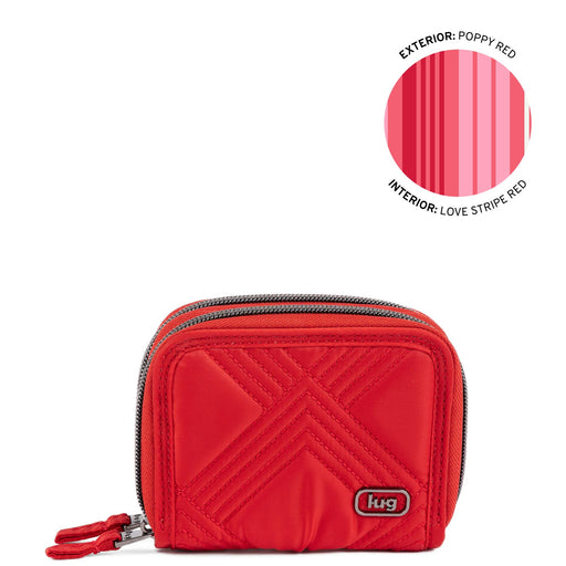 LUG - Splits 2 Compact RFID Wallet - POPPY RED