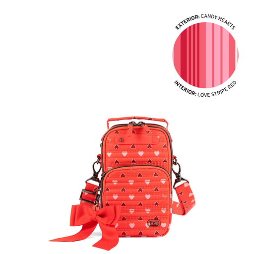 LUG - Skeeter Mini Bridge Love Convertible Crossbody with Bow - CANDY HEARTS