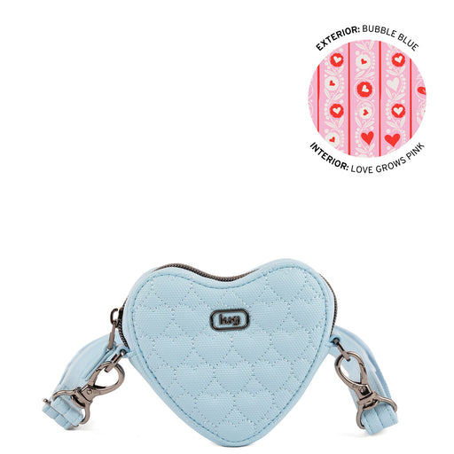 LUG - Heartbeat Matte Luxe VL Mini Crossbody Bag - BUBBLE BLUE
