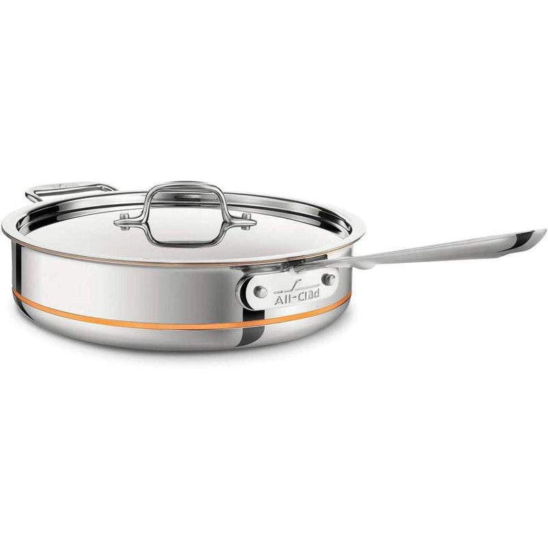 All-Clad - Copper Core 5 - Ply Bonded Cookware - Saute Pan with Lid - 5 - Qt