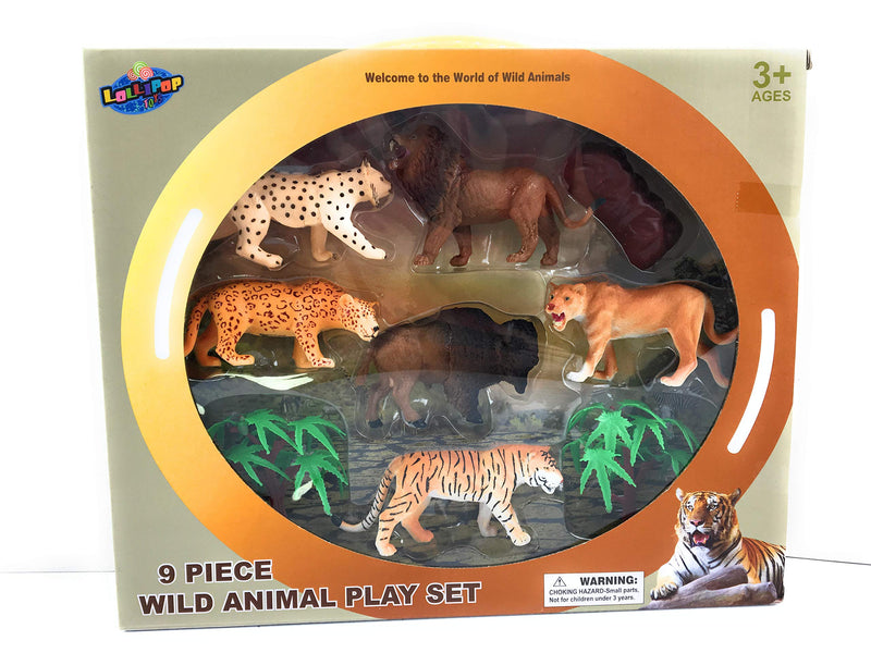 Lollipop - 9pc SAFARI WILDLIFE PLAYSET