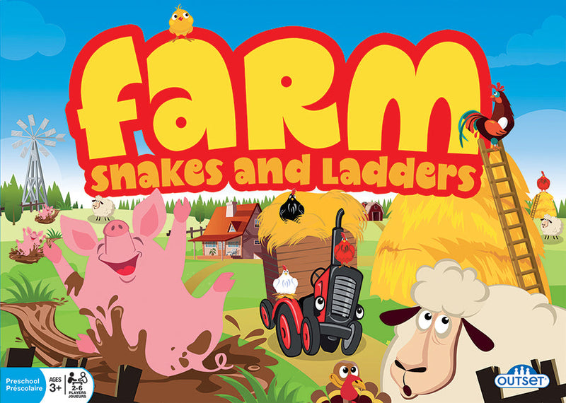 Outset Media - Farm Snakes and Ladders Game