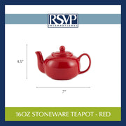 Danica - Stoneware Teapot - Red
