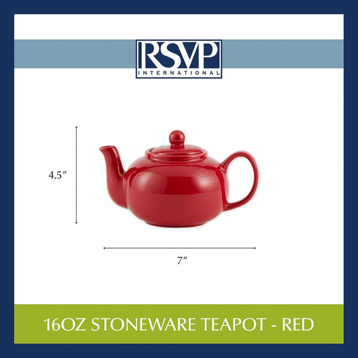 Danica - Stoneware Teapot - Red