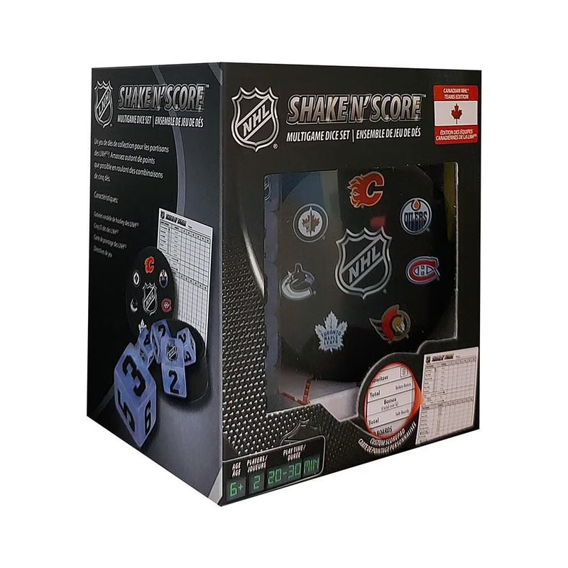 MasterPieces - Shake n Score Travel Dice Game Canadian NHL Teams Edition