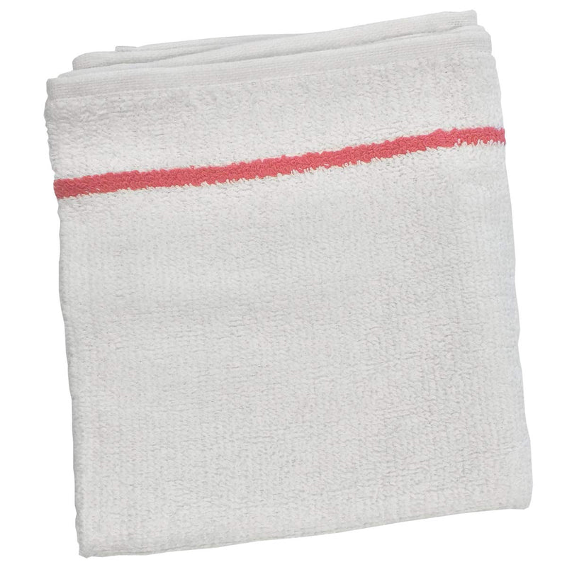 BaByliss - Towel Deluxe White Red Stripes (12-PACK)