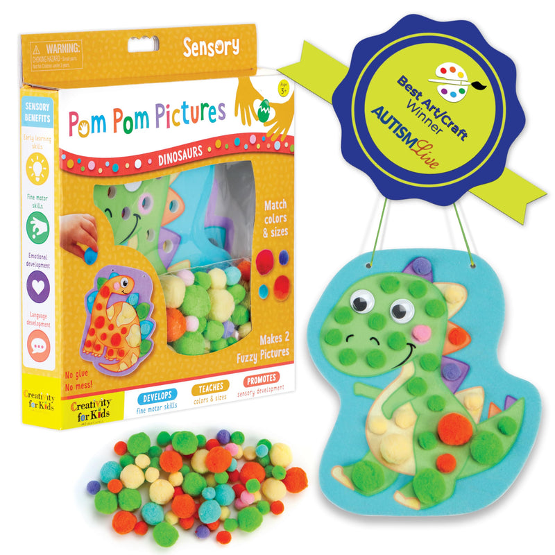 CREATIVITY FOR KIDS - Pom Pom Pictures: Dinosaurs