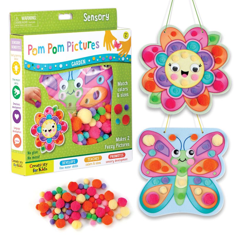 CREATIVITY FOR KIDS - Pom Pom Pictures: Garden - Butterfly and Flower