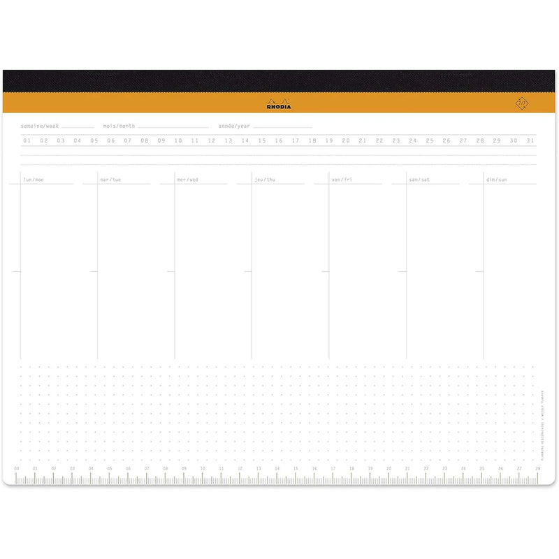 Clairefontaine - Undated Weekly Desk Pad - A4+. 60 Sheets (11.7x8.75in)
