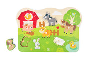 Hape - Farm Animals Peg Puzzle