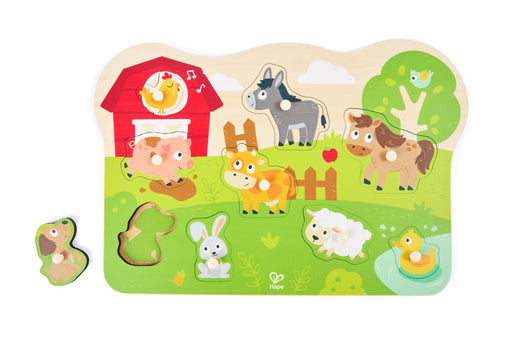 Hape - Farm Animals Peg Puzzle