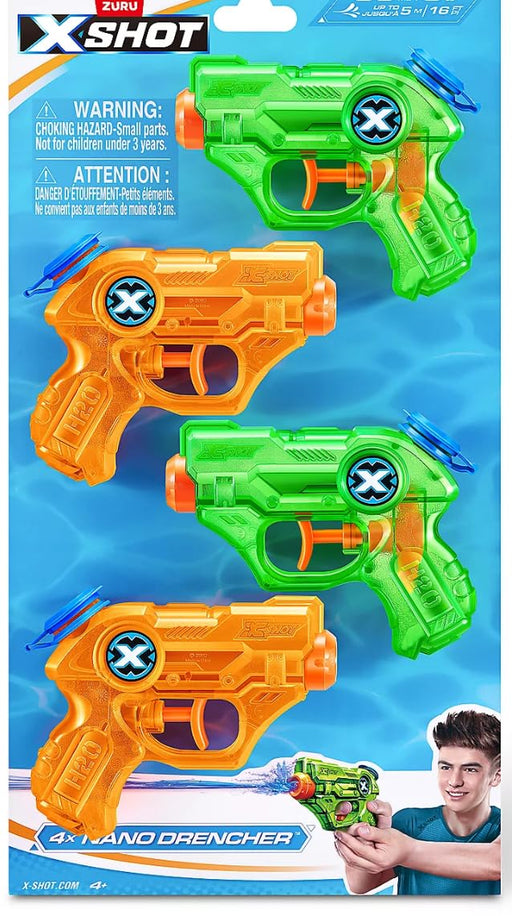 XSHOT - WATER WARFARE - NANO DRENCHER 4PK