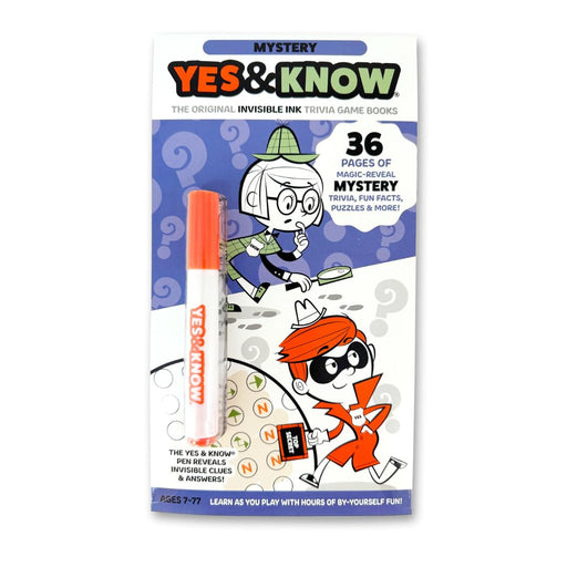 Tree Town Toys - YES & KNOW - INVISIBLE INK GAME BOOK - MYSTERY