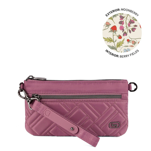 LUG - Super Metro XL Wristlet with Charm Bar - MOONBERRY