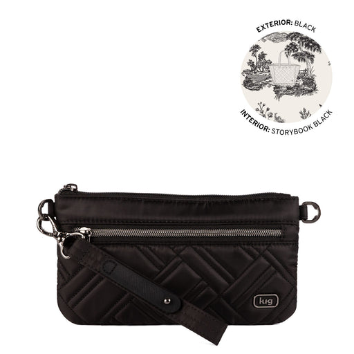 Super Metro XL Wristlet with Charm Bar - BLACK | LUG