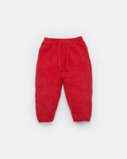7AM - Boxy Lounge Pants Fuzzy - Holiday Special | Ecru Crimson / 3-6M