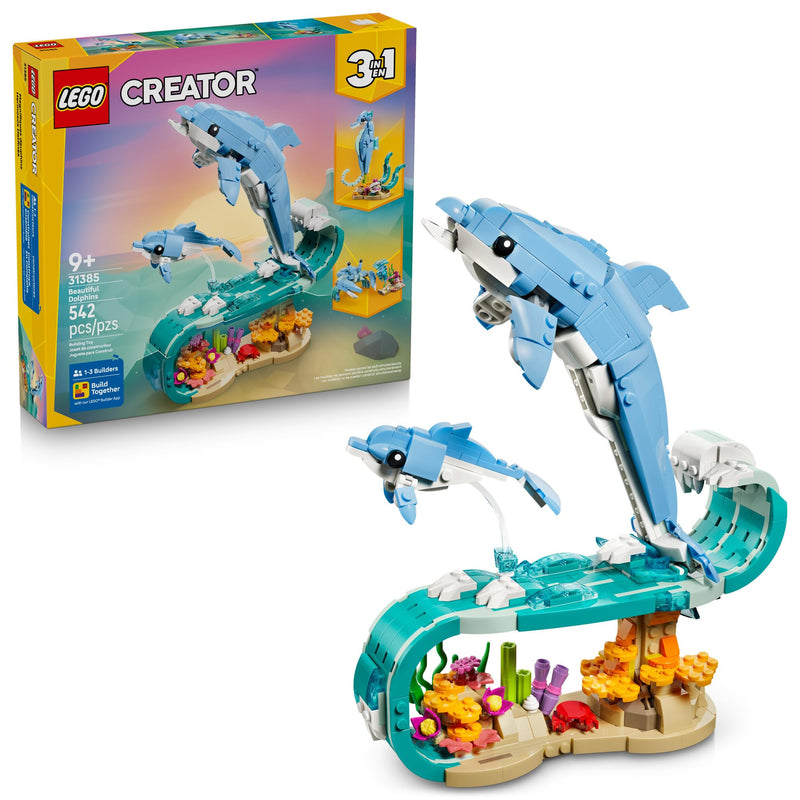 LEGO - 31385 - CREATOR - Dolphins/Seahorse/Crab - 542pcs - S26