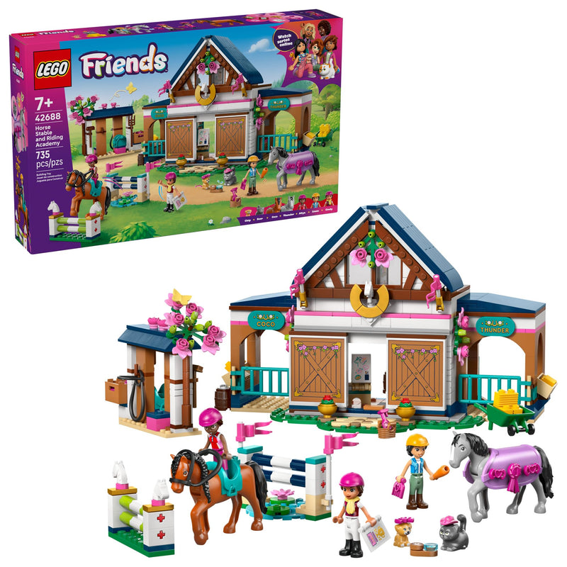 LEGO - 42688 - FRIENDS - Horse Stable and Riding Academy - 735pcs - S26