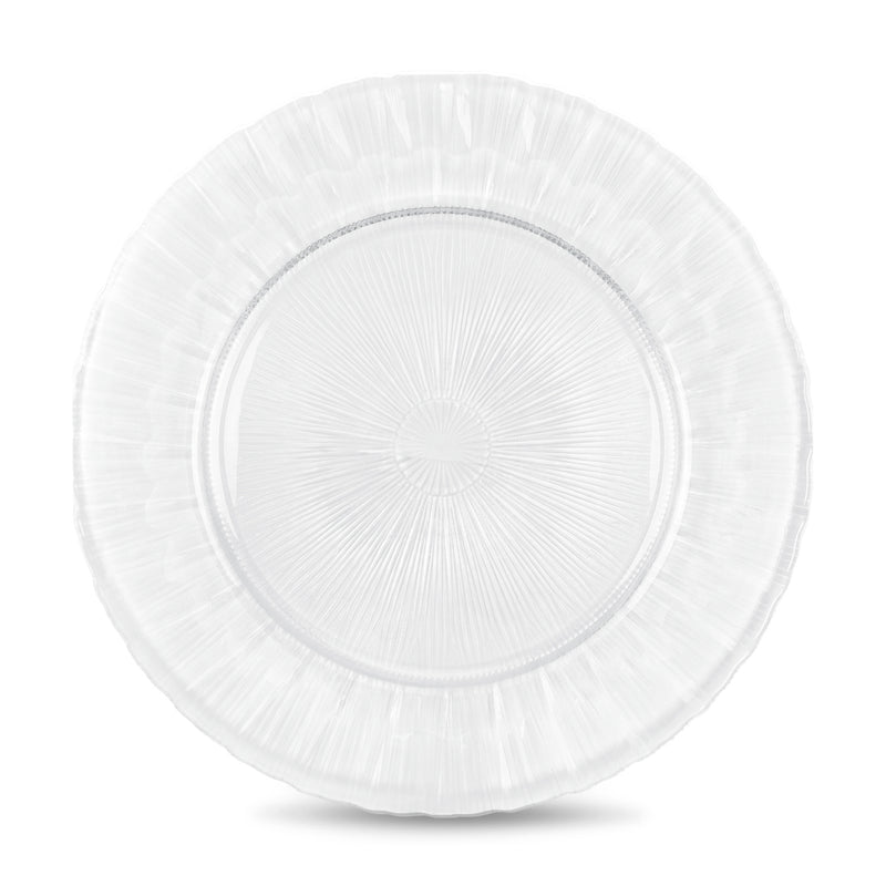 Brilliant - Scallop Glass Charger Plate 33 cm, Set of 4