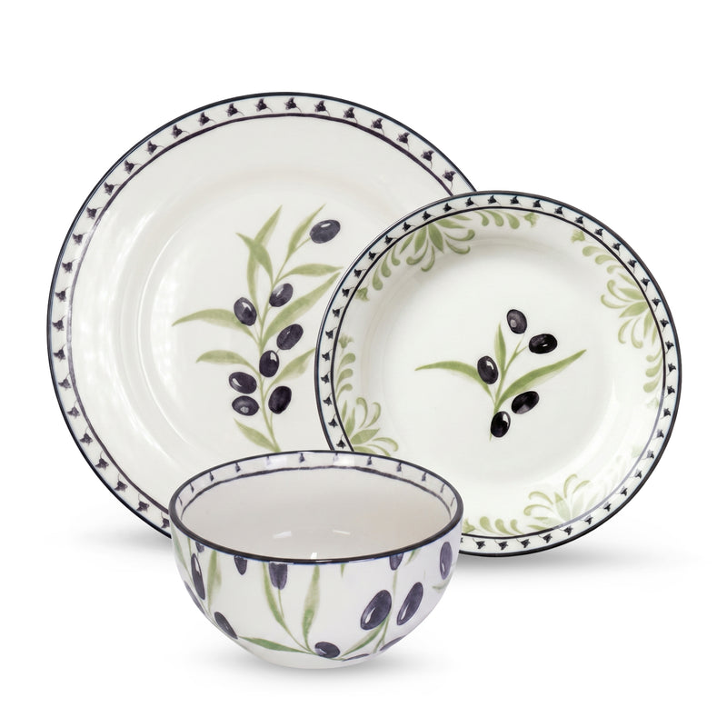 Brilliant - Olivio Bleu 12 Piece Dinnerware Set, Service for 4