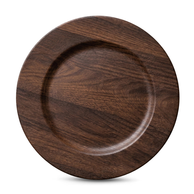 Brilliant - Walnut Wood Charger Plate 33 cm, Set of 4