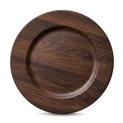 Brilliant - Walnut Wood Charger Plate 33 cm, Set of 4