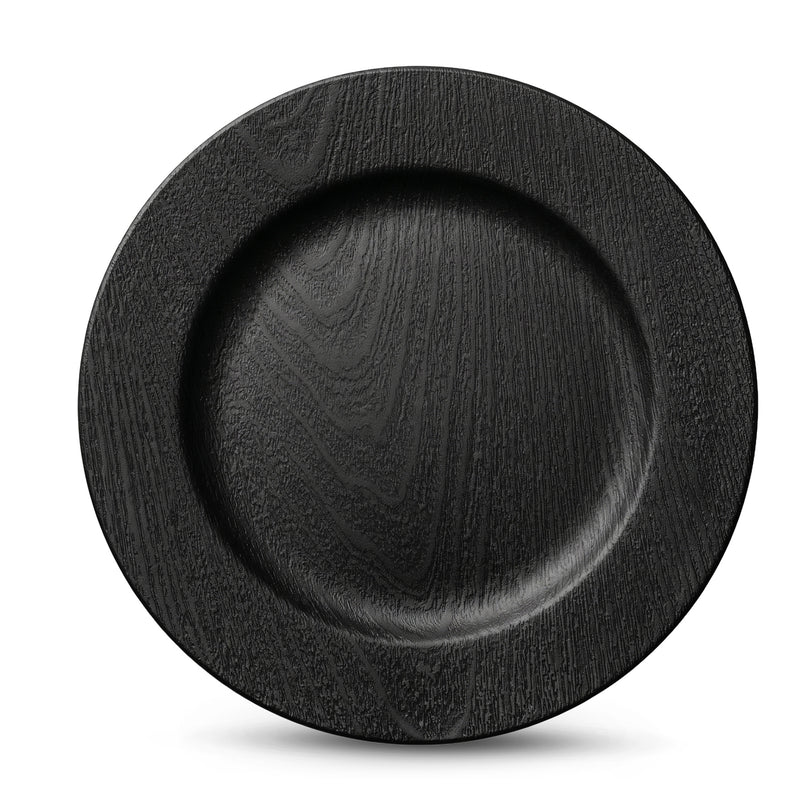 Brilliant - Black Wood Charger Plate 33 cm, Set of 4