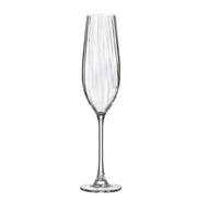 Crystalite Bohemia - Columba Optic Stemmed Flute Glass 260 ml, Set of 6