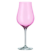 Crystalite Bohemia - Limosa Pink Stemmed Wine Glass 500 ml, Set of 4