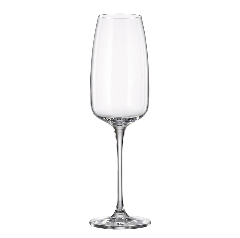 Crystalite Bohemia - Anas Stemmed Flute Glass 290 ml, Set of 6