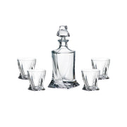 Crystalite Bohemia - Quadro 5 Piece Whiskey Set