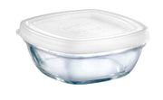 Duralex - Duralex Lys / Freshbox Square Stackable Bowl with White Lid 9 cm