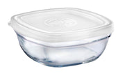 Duralex - Duralex Lys / Freshbox Square Stackable Bowl with White Lid 14 cm