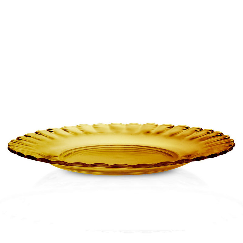 Duralex - Duralex Picardie Amber Plate 20 cm, Set Of 6