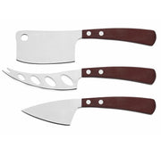 Legnoart - Latte Vivo Japanese Steel Cheese Knife Set with Dark Stamina Wood Handle