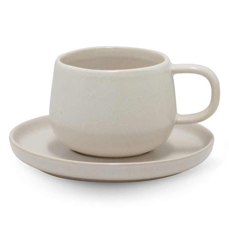 Mesa Ceramics - Mesa Ceramics Uno Marble Stoneware Tea Cup and Saucer 225ml