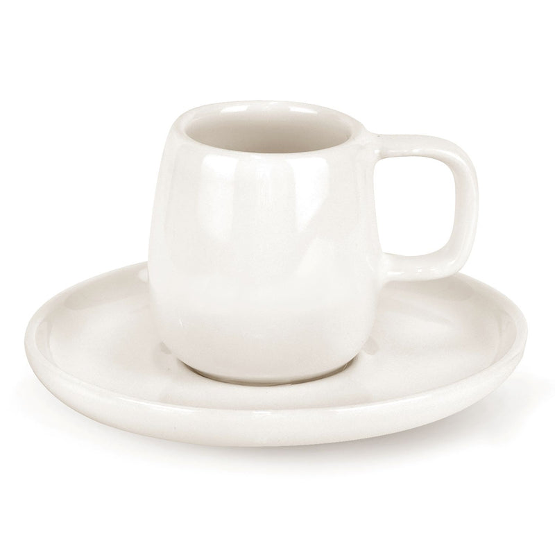 Mesa Ceramics - Mesa Ceramics Uno Bianco Stoneware Espresso Cup and Saucer 75ml