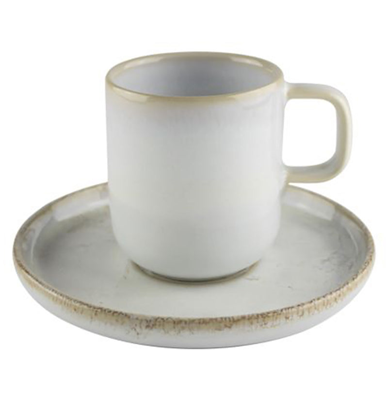 Mesa Ceramics - Mesa Ceramics Uno Alabaster Stoneware Espresso Cup and Saucer 75ml