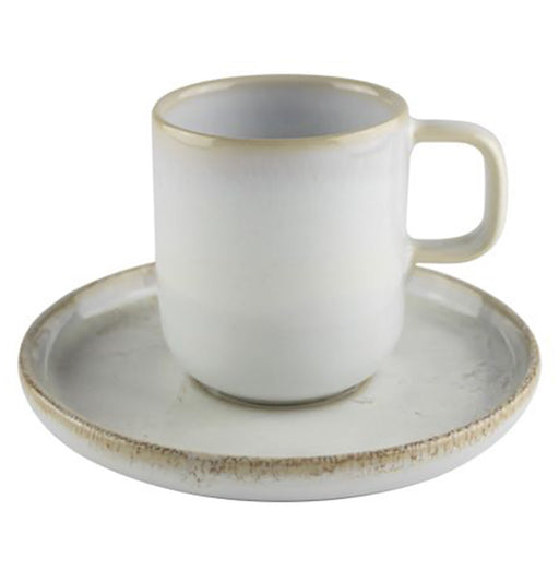 Mesa Ceramics - Mesa Ceramics Uno Alabaster Stoneware Espresso Cup and Saucer 75ml