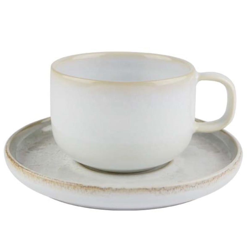 Mesa Ceramics - Mesa Ceramics Uno Alabaster Stoneware Tea Cup and Saucer 225ml