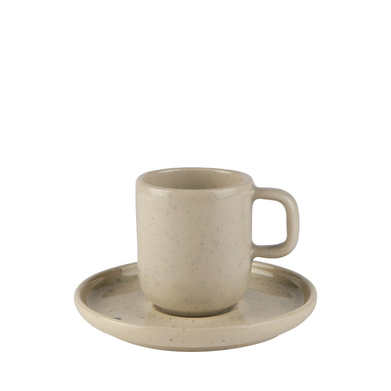 Mesa Ceramics - Mesa Ceramics Uno Speckle Nature Stoneware Espresso Cup and Saucer 70ml