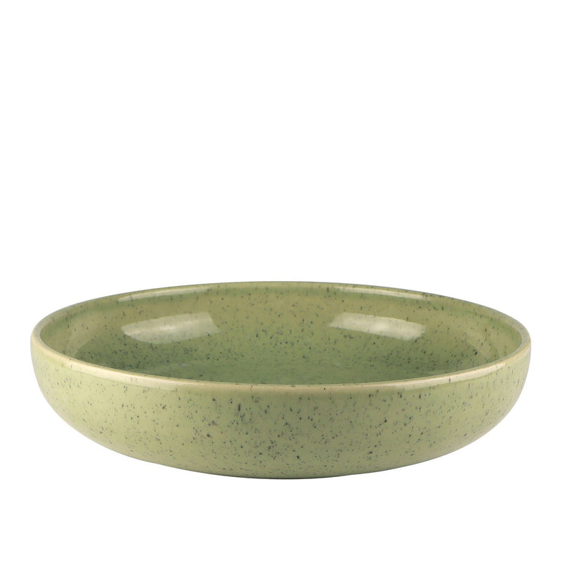Mesa Ceramics - Mesa Ceramics Uno Speckle Green Stoneware Pasta Bowl 22cm