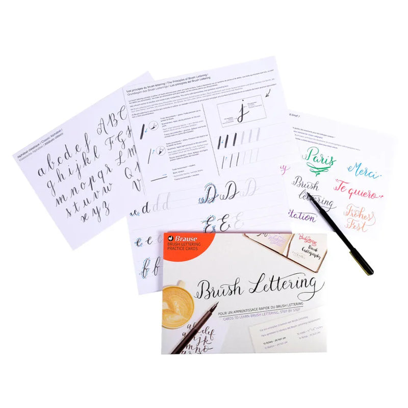 Book: Introduction To Brush Lettering 15 Cards A4 (8.25 x 11.75 in)