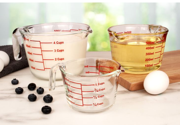 KITCHEN BASICS - Measuring Cup 250ml/8.5oz Glass