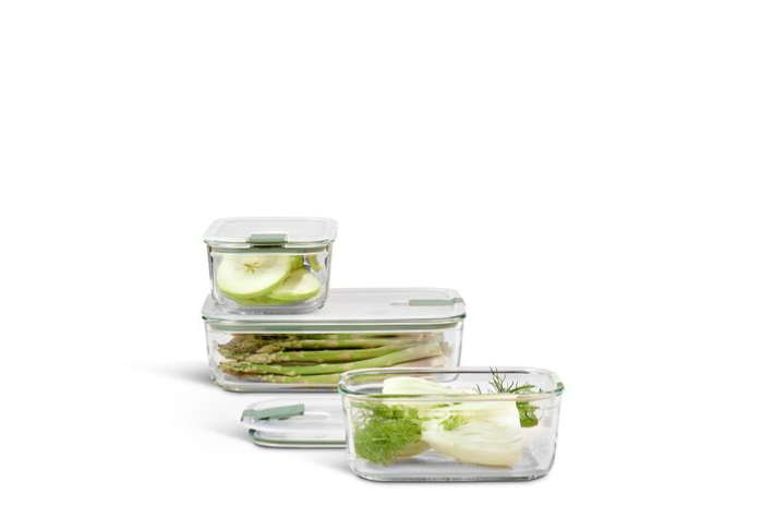 MEPAL - EASYCLIP Rect Glass Box 3/ST Medium (2x700ml/23oz,1x1500/50oz) N-Sage