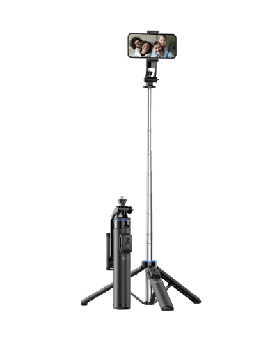 Xtech - SnapFlex Vlogging Selfie Stick Tripod with Remote - Black -XSS-211