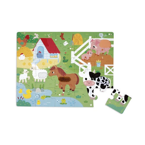 Janod - PUZZLE- TACTILE FARM