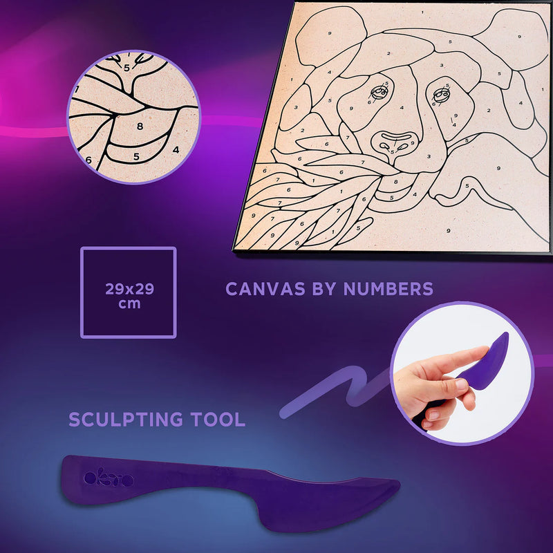 OKTO - COLORING WITH CLAY BY NUMBERS - PANDA - Limolin 